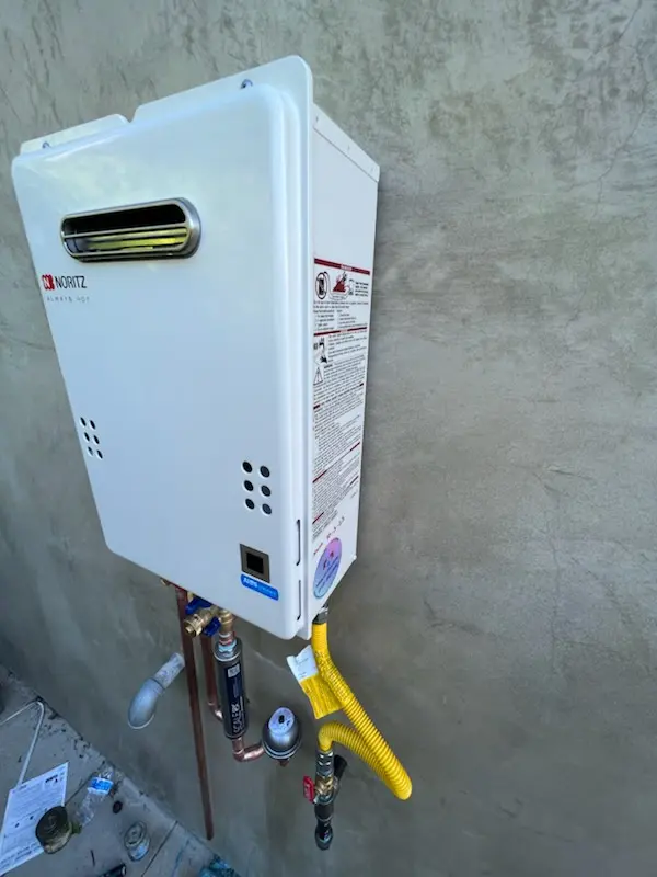 Tankless water heater installation for La Patera homes